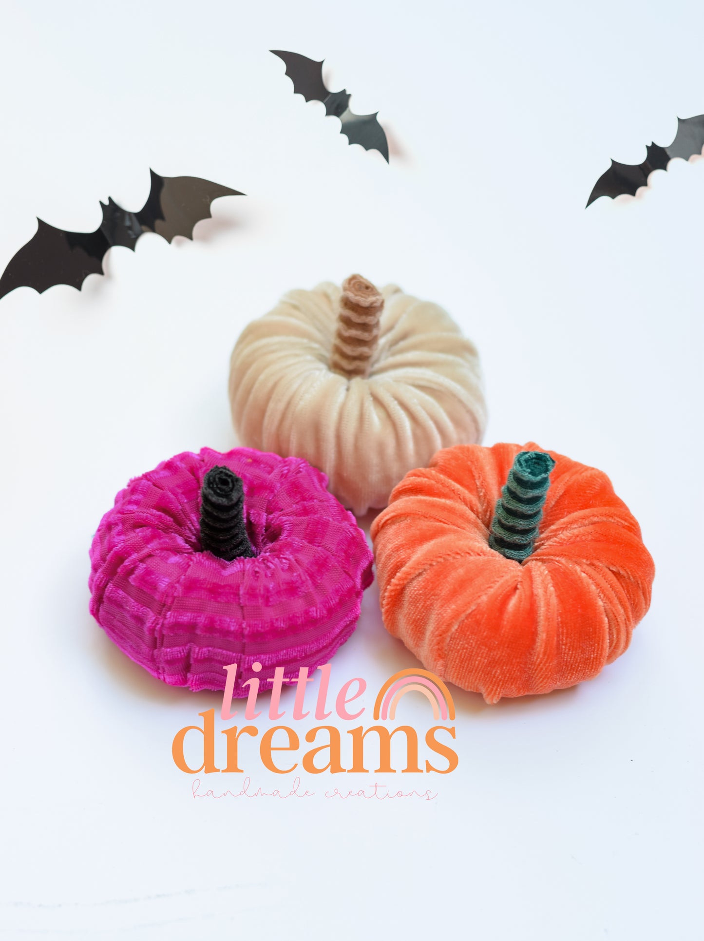 Velvet Pumpkin Clips and Headbands