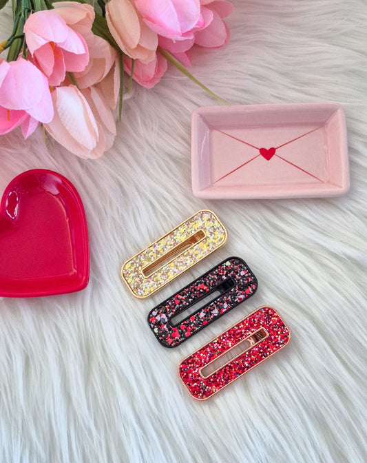 Valentine Window Pane Hair Clip