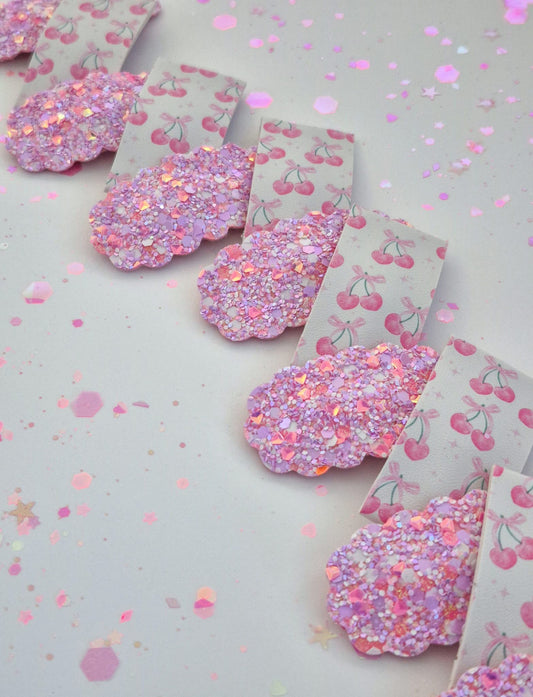 Pink Cherry Snap Clips Set - 2 pack
