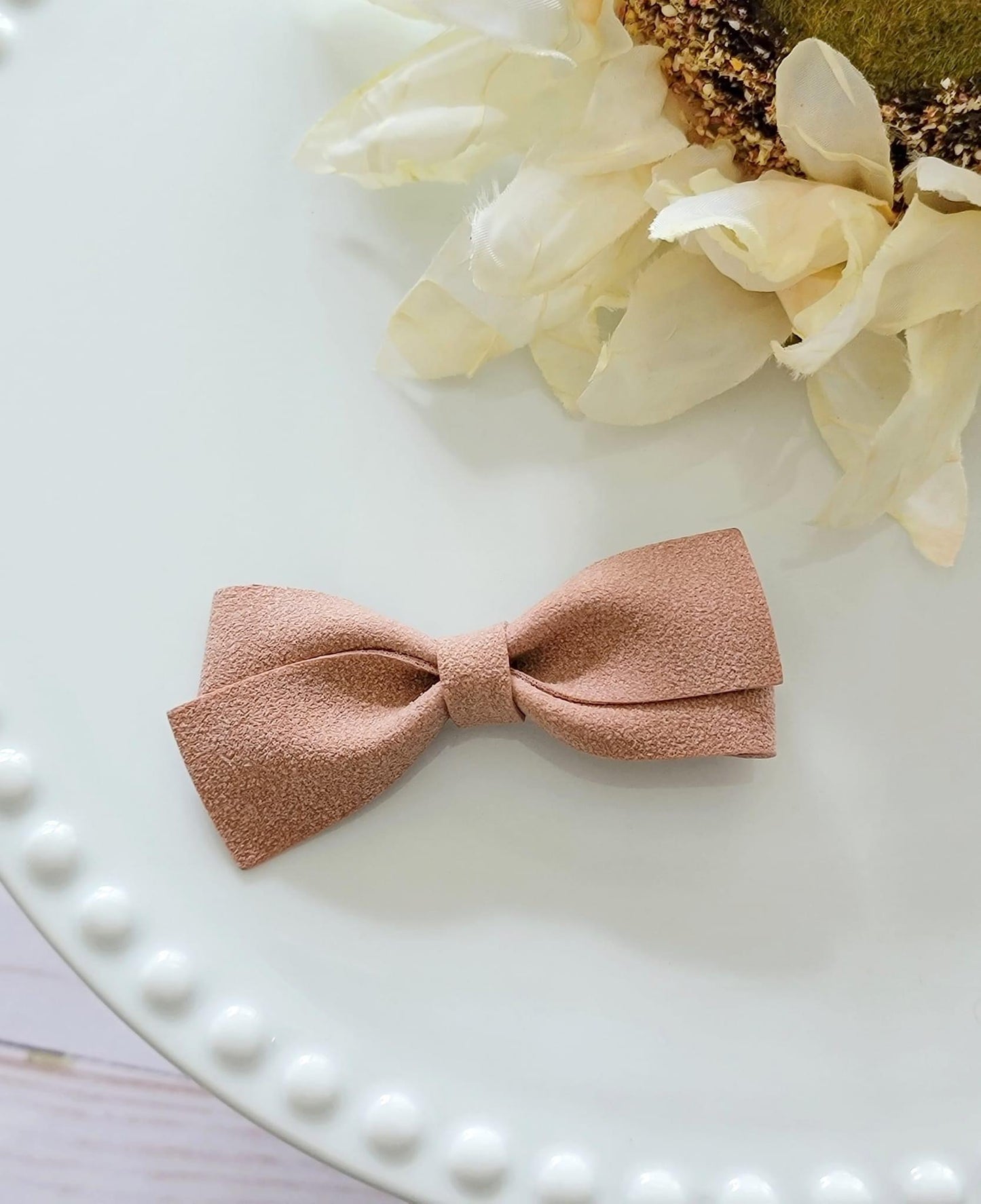 Anastasia Faux Leather Bow