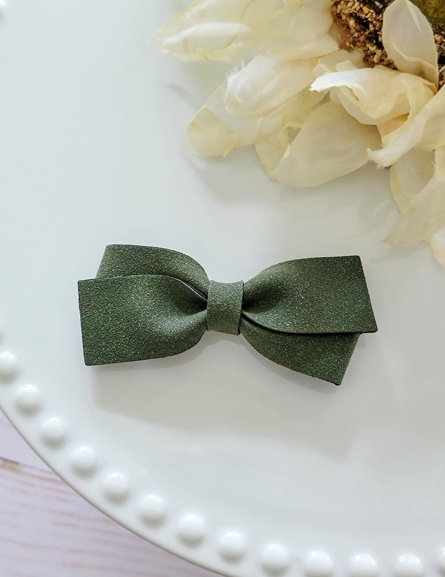 Anastasia Faux Leather Bow
