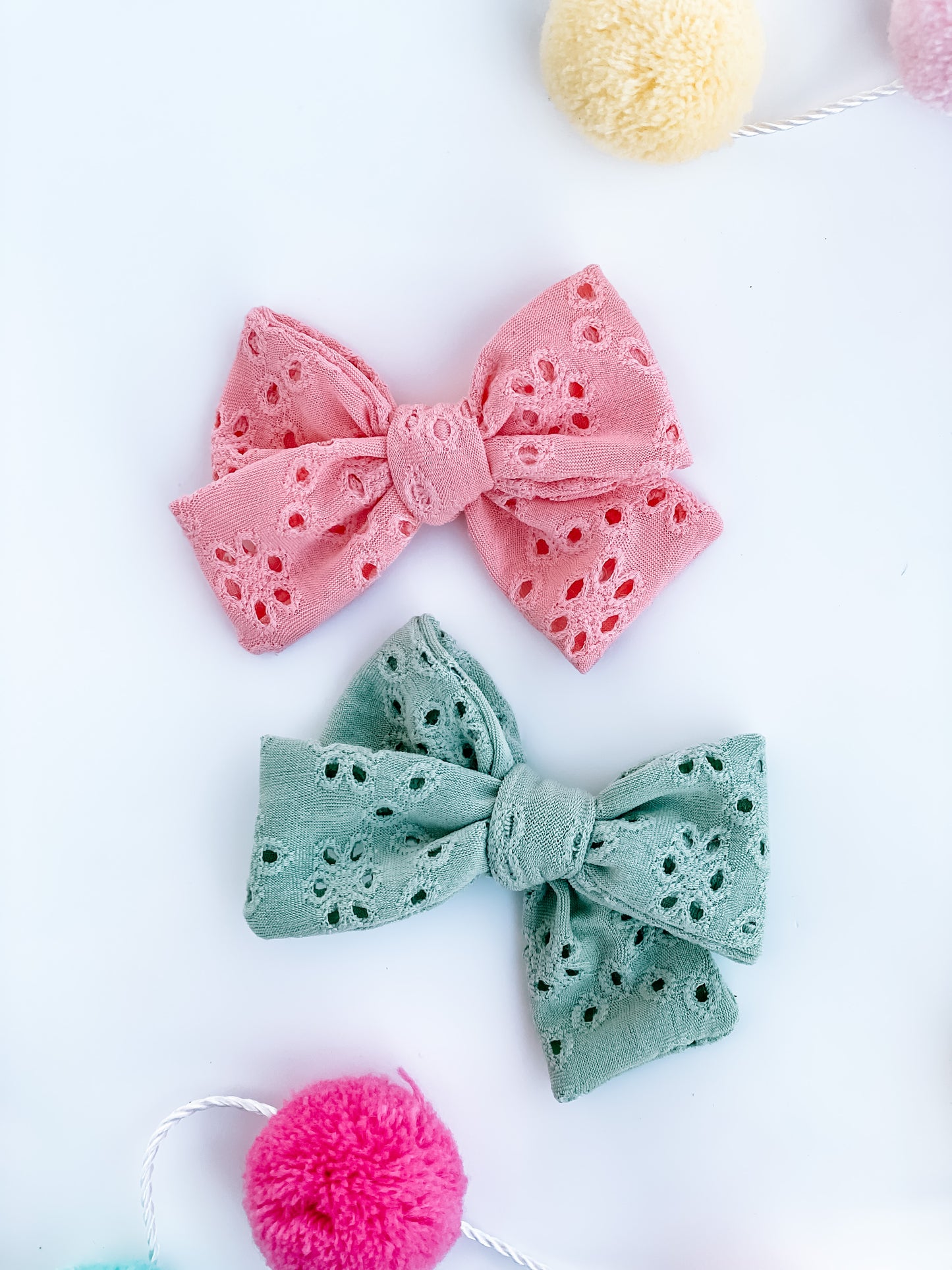 Eyelet Schoolgirl Bows
