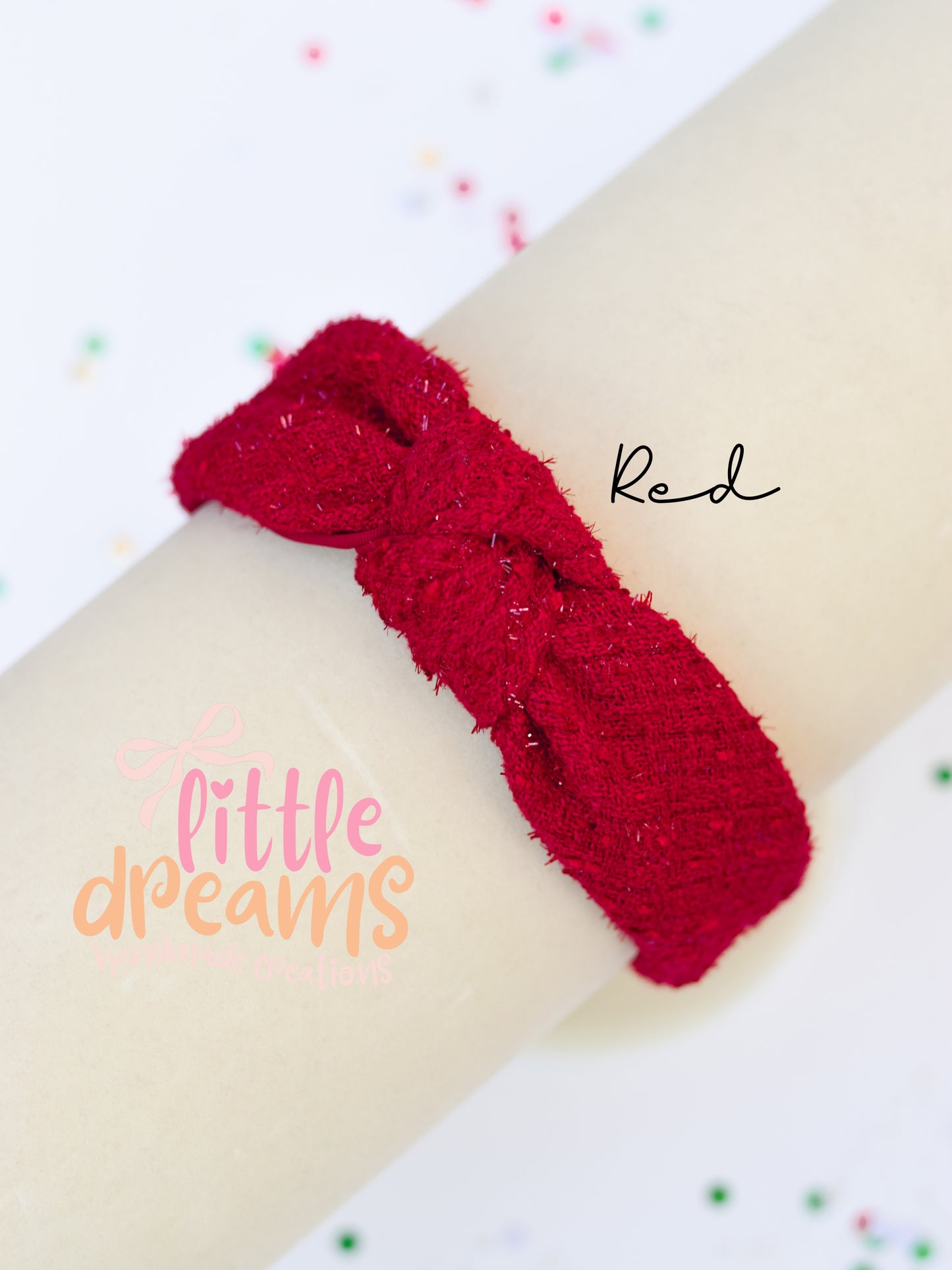 Christmas Tweed Knotted Headbands