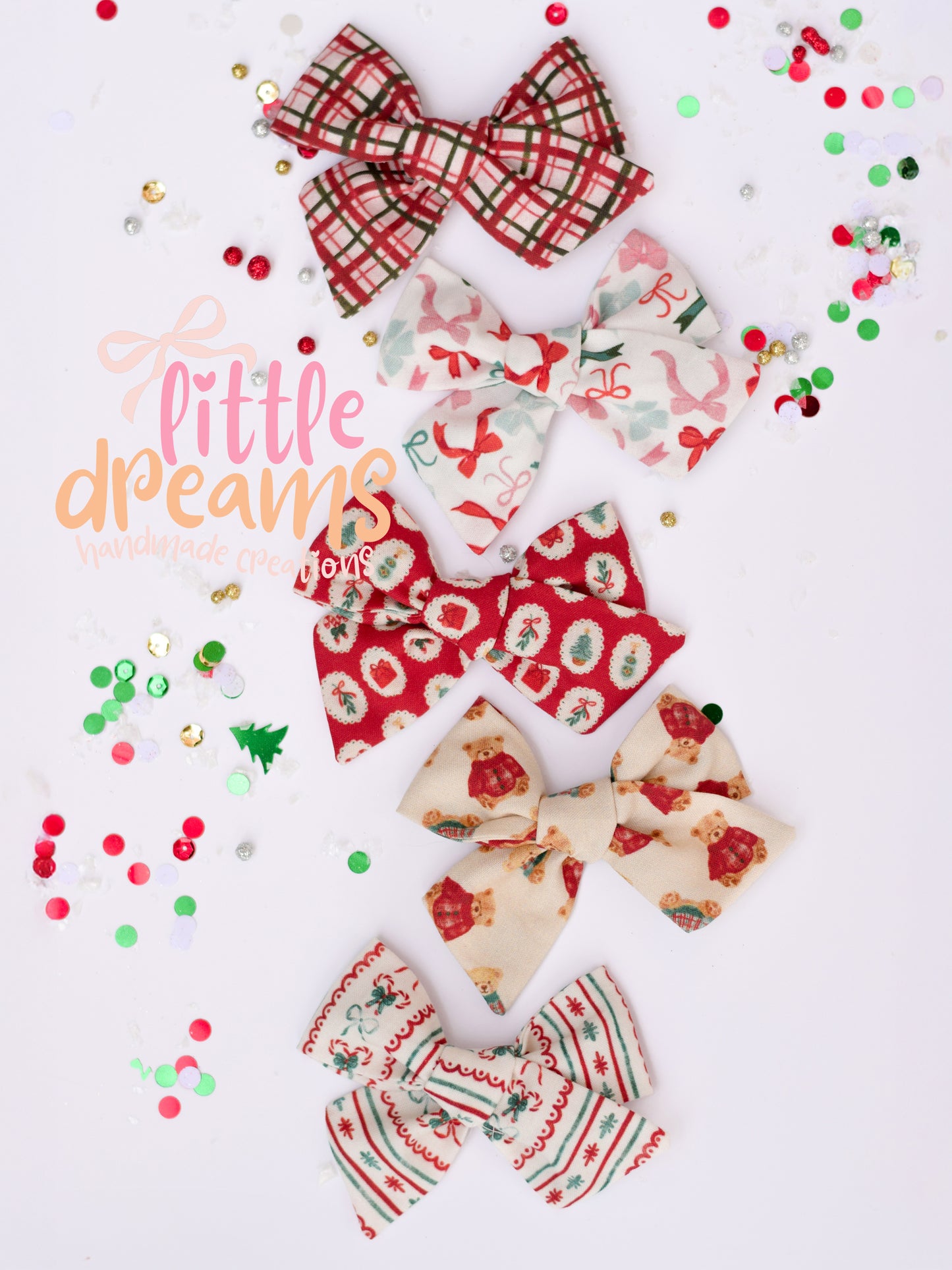 Christmas Cotton Schoolgirl Bows
