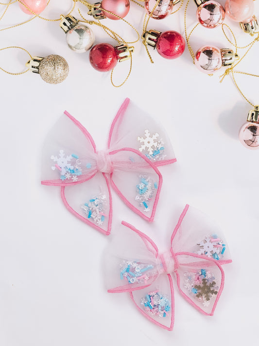 Snowflakes Shaker Bows