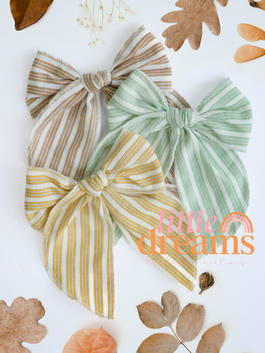 Striped Linen Fable Bows