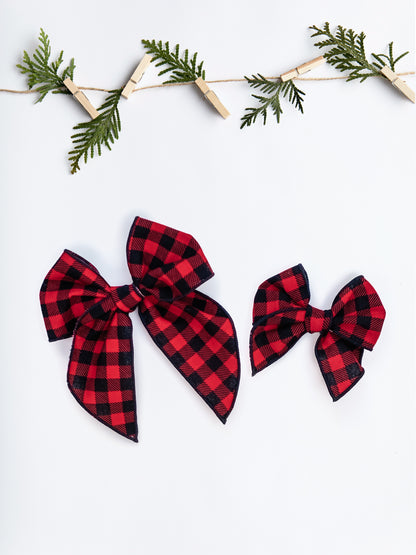 Red Buffalo Plaid Fable Bows