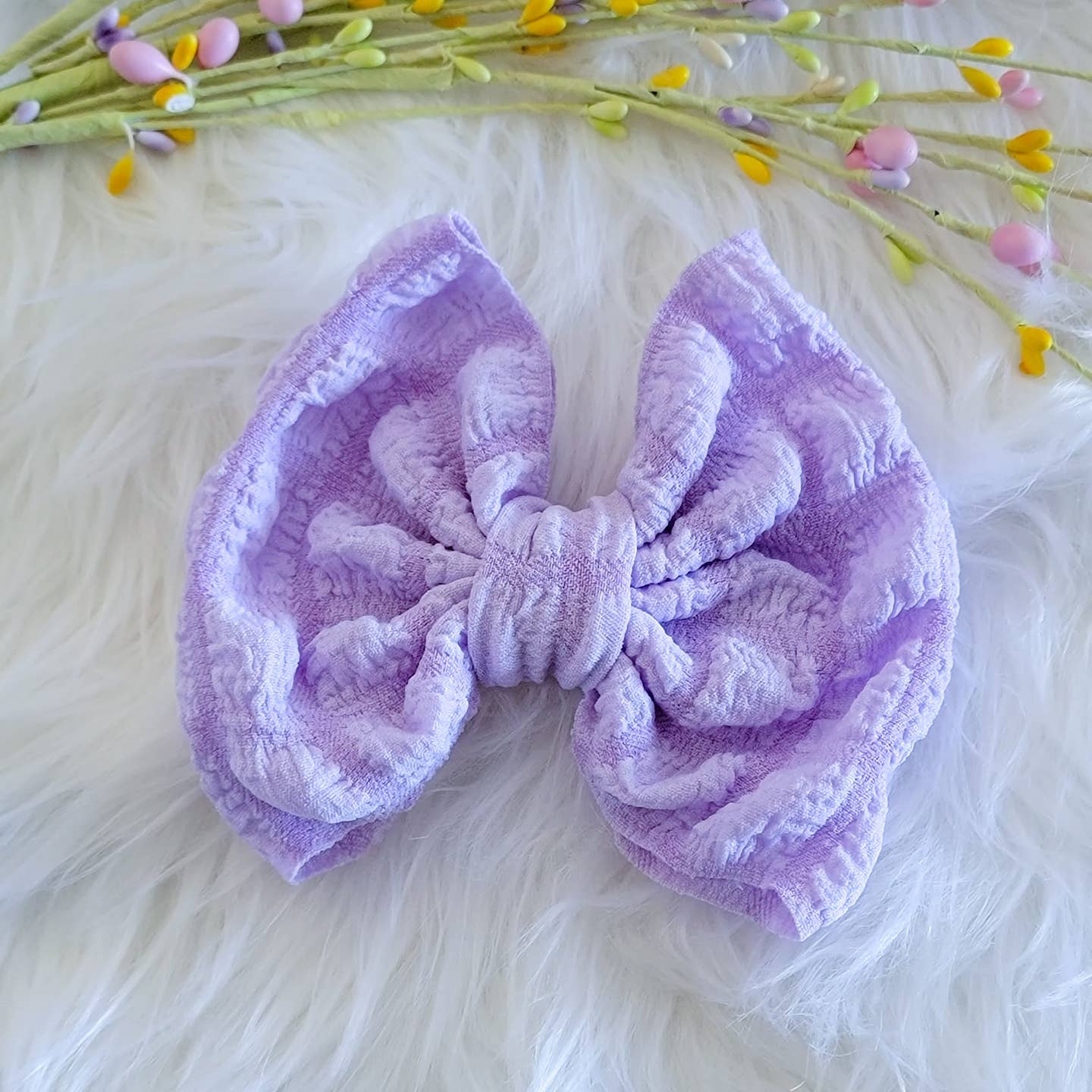 Fluffy Popcorn Bows - Yellow, Baby Pink, Lavender and Baby Blue