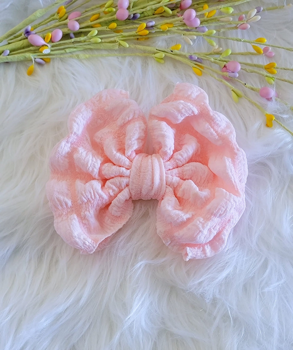 Fluffy Popcorn Bows - Yellow, Baby Pink, Lavender and Baby Blue