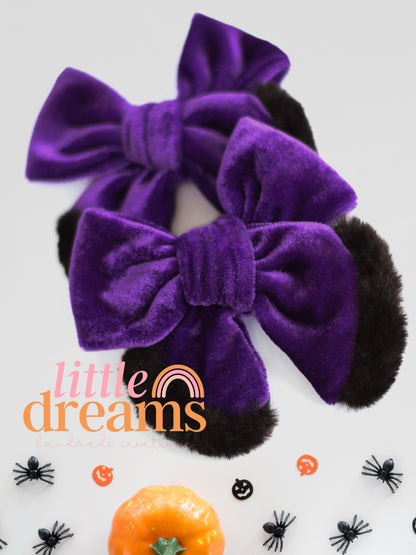 Purple Fur Bows