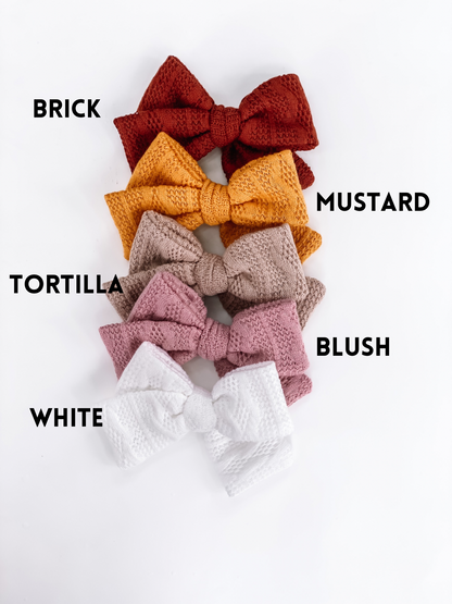 Cable Knit Sweater Schoolgirl Bows