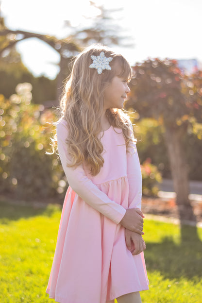 Icy Blue Snowflake Hair Clip