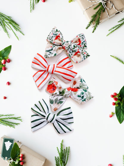 Holly Jolly Cotton Schoolgirl Bows