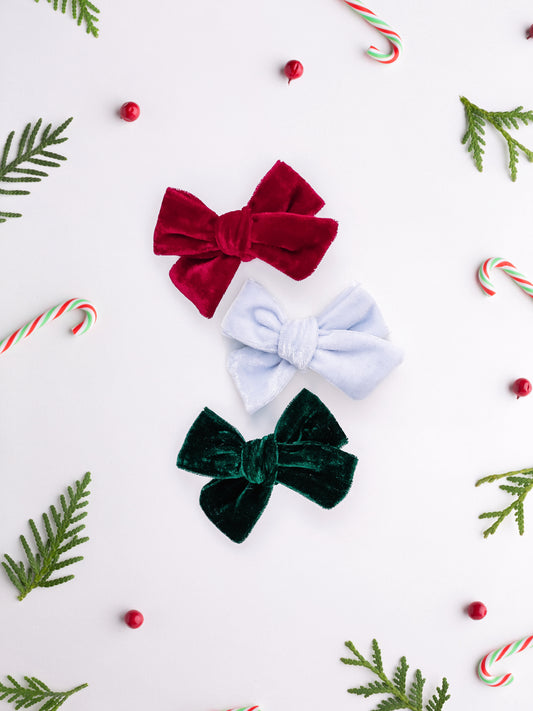 Small Velvet Schoolgirl Bows