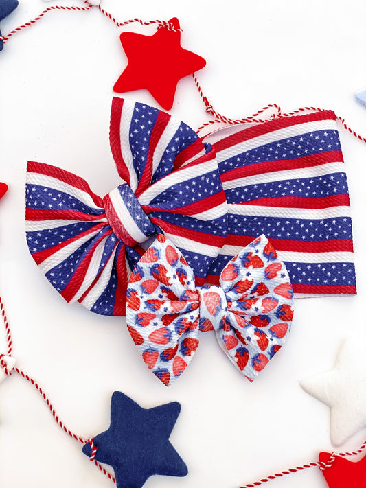 Patriotic Bows and Head Wraps