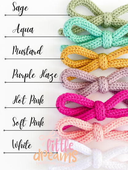 Knit Hand-Tied Bows