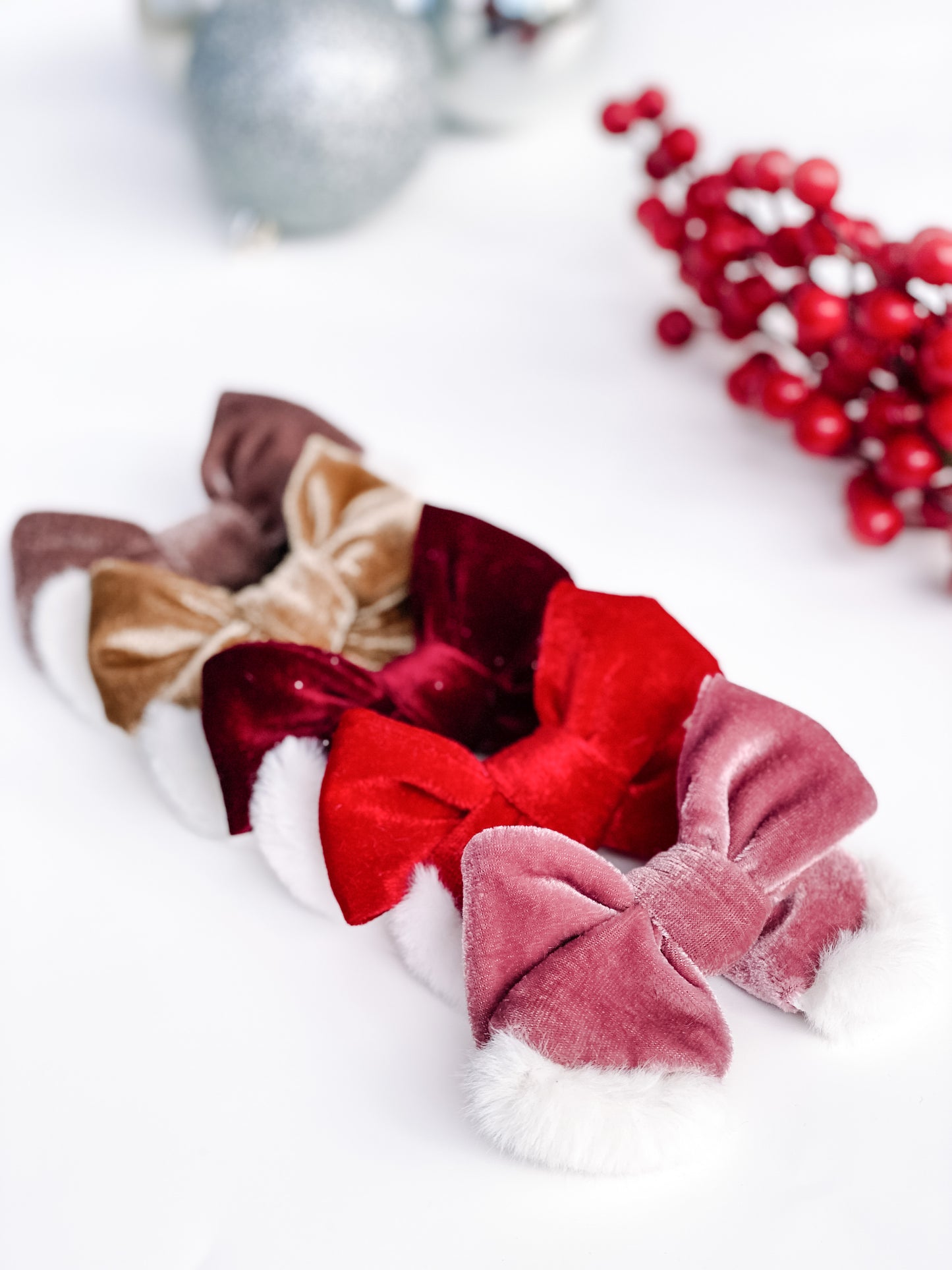 Christmas Fur Bows