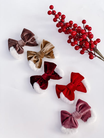 Christmas Fur Bows