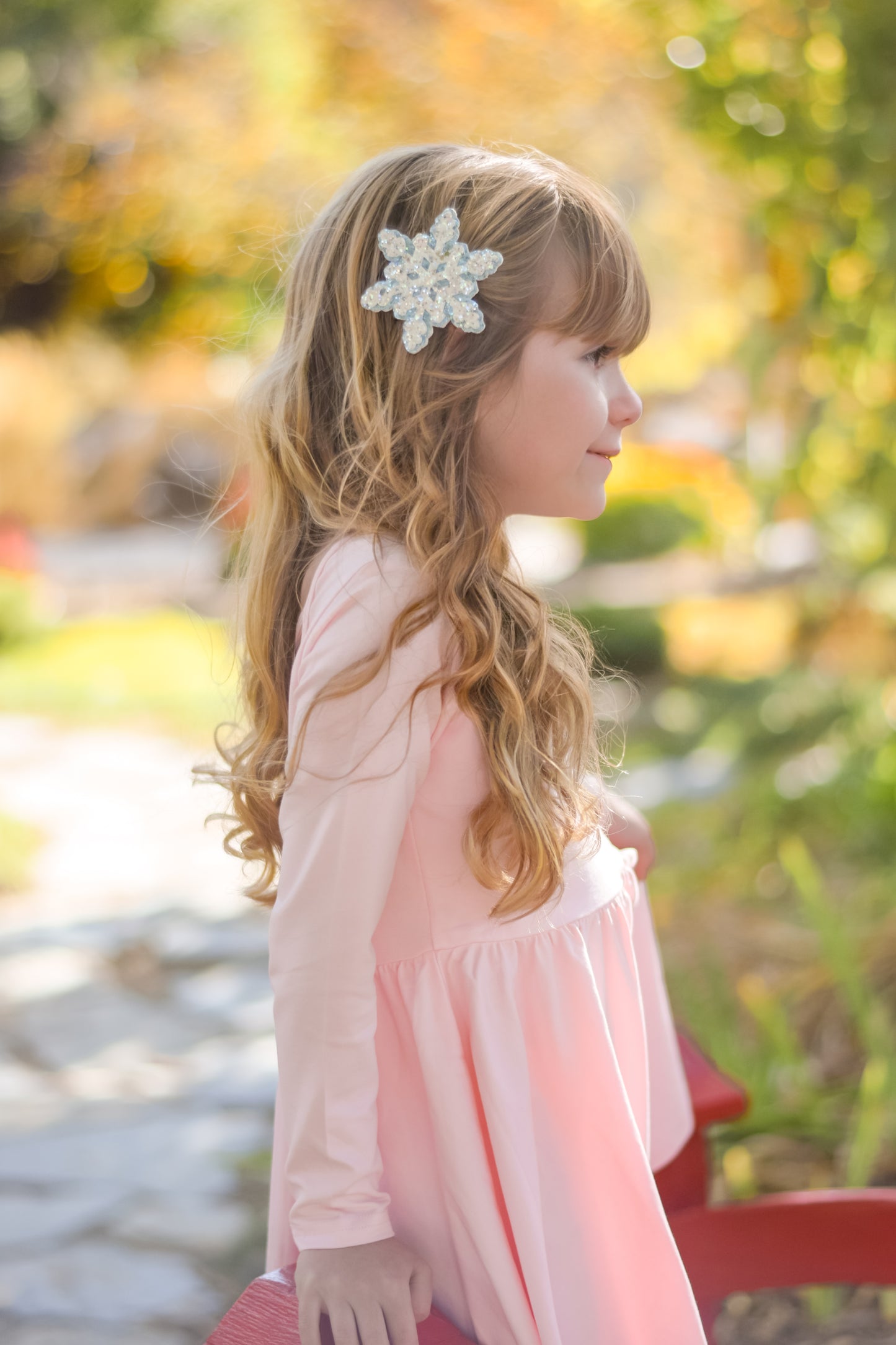 Icy Blue Snowflake Hair Clip