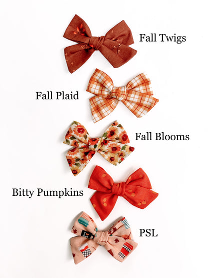 Fall Schoolgirl Bows