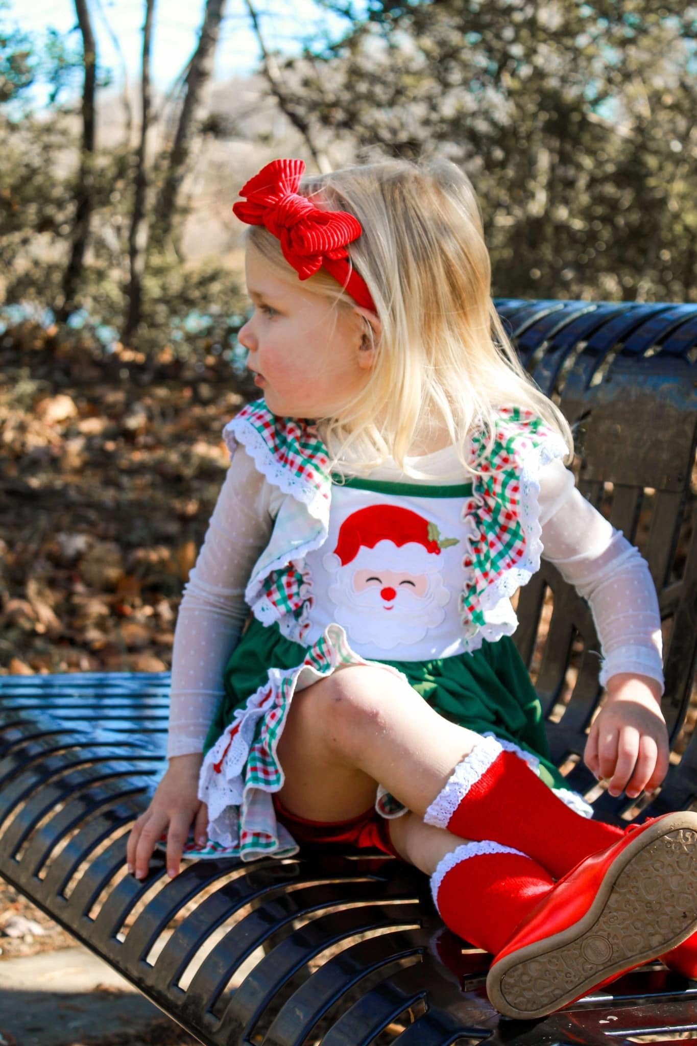 Christmas Pleated Sofia Headbands