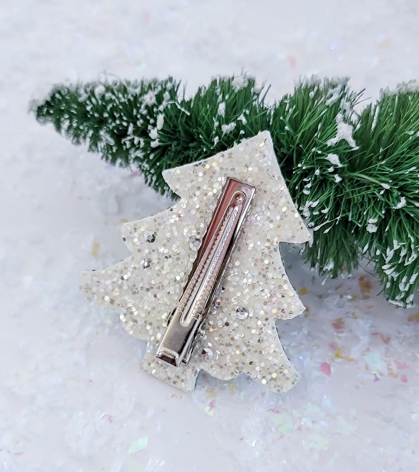 Pearled Winter Tree Hair Clip