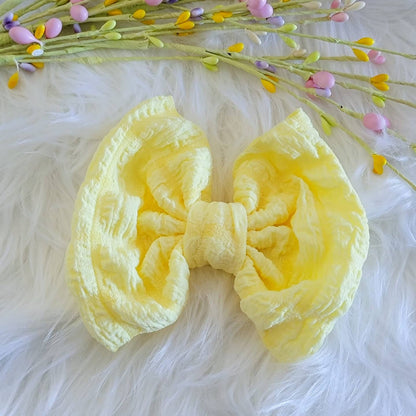 Fluffy Popcorn Bows - Yellow, Baby Pink, Lavender and Baby Blue