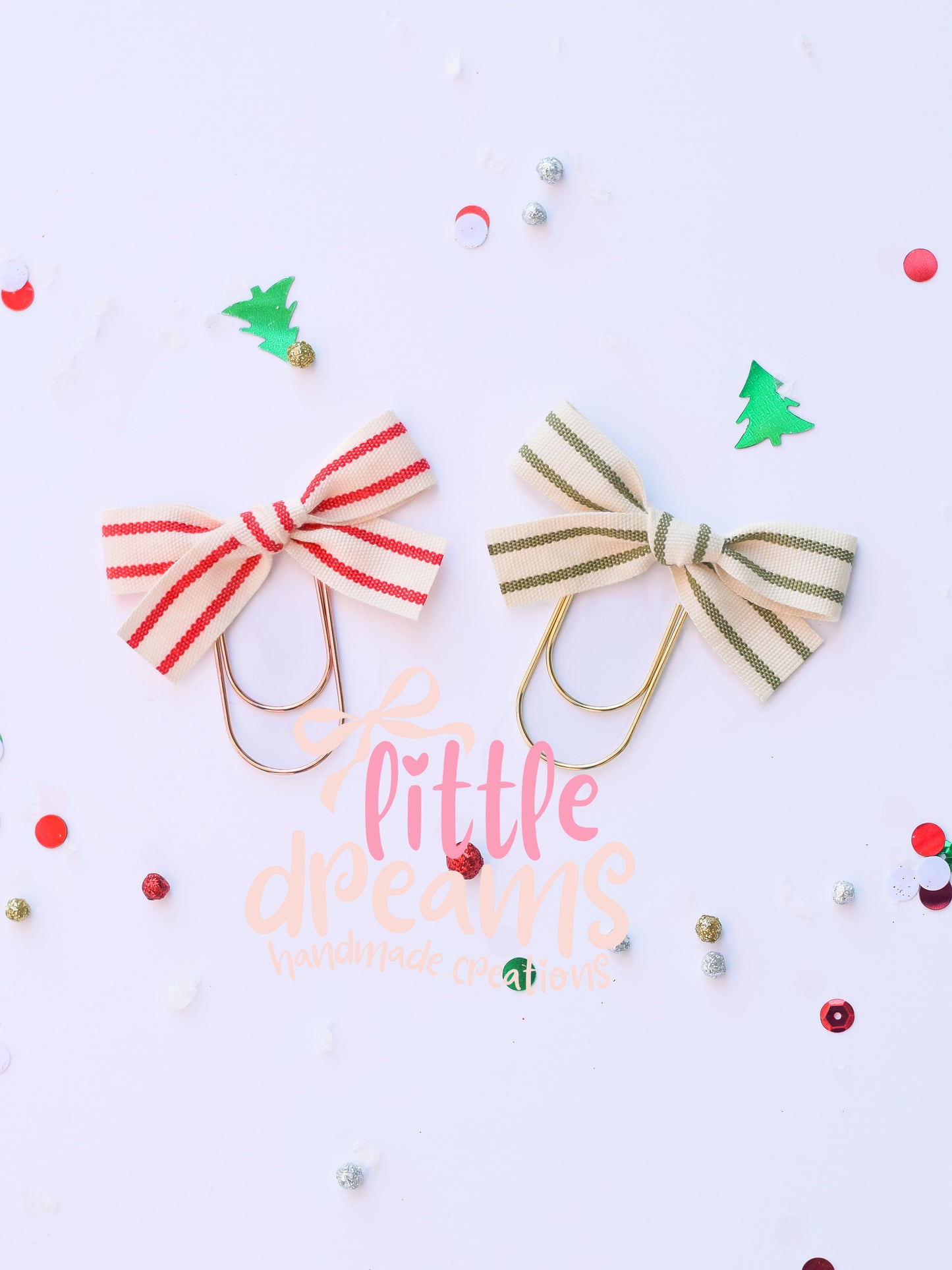 Holiday Cheer Ribbon Bow Bookmarks