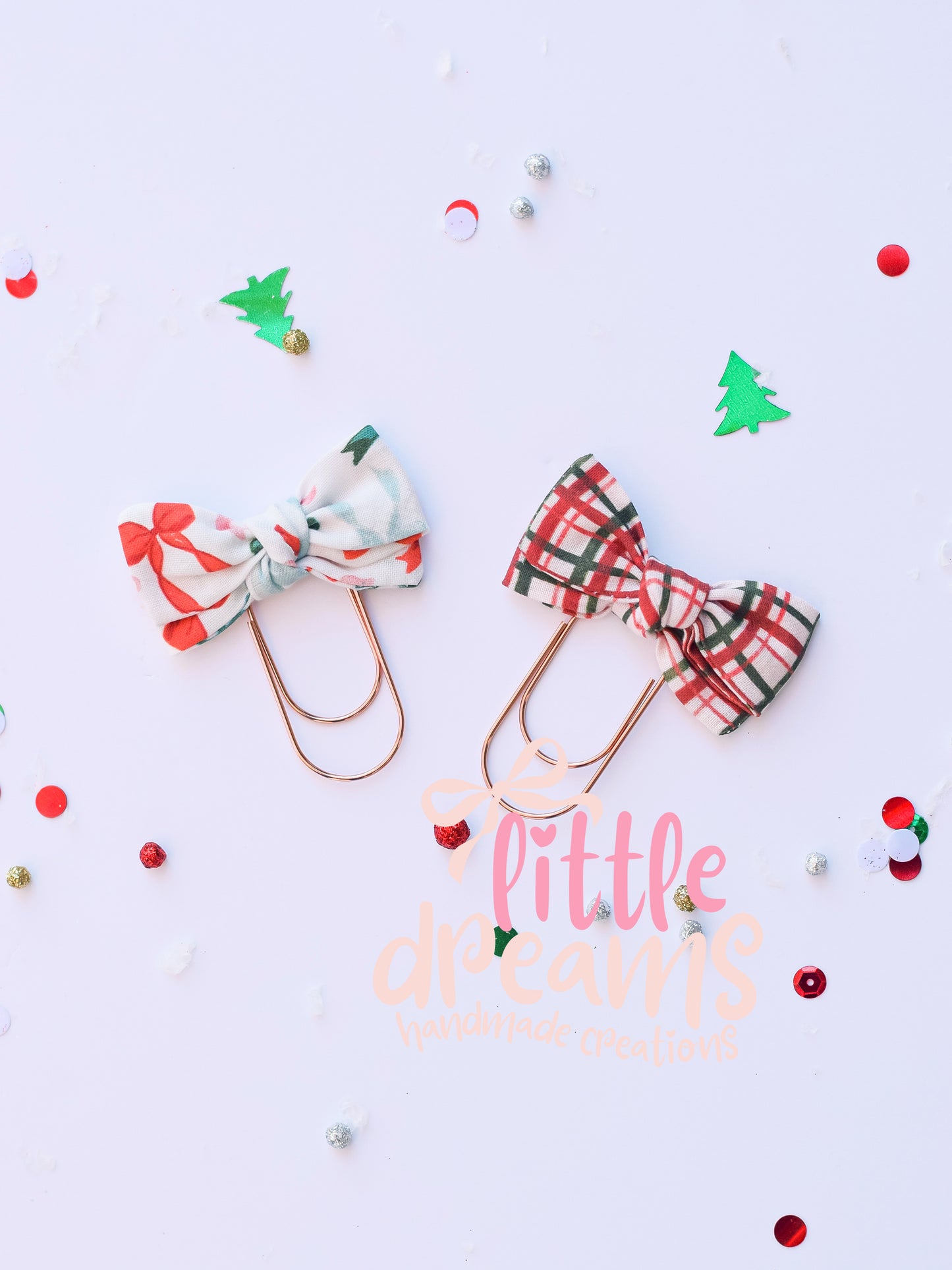 Holiday Cheer Bow Bookmarks