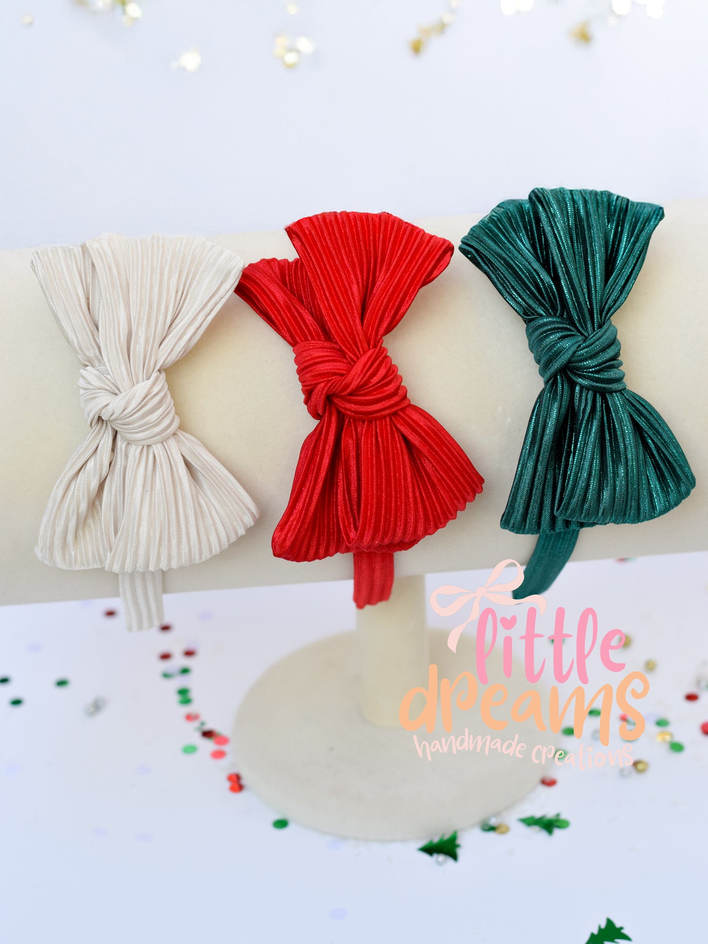 Christmas Pleated Sofia Headbands